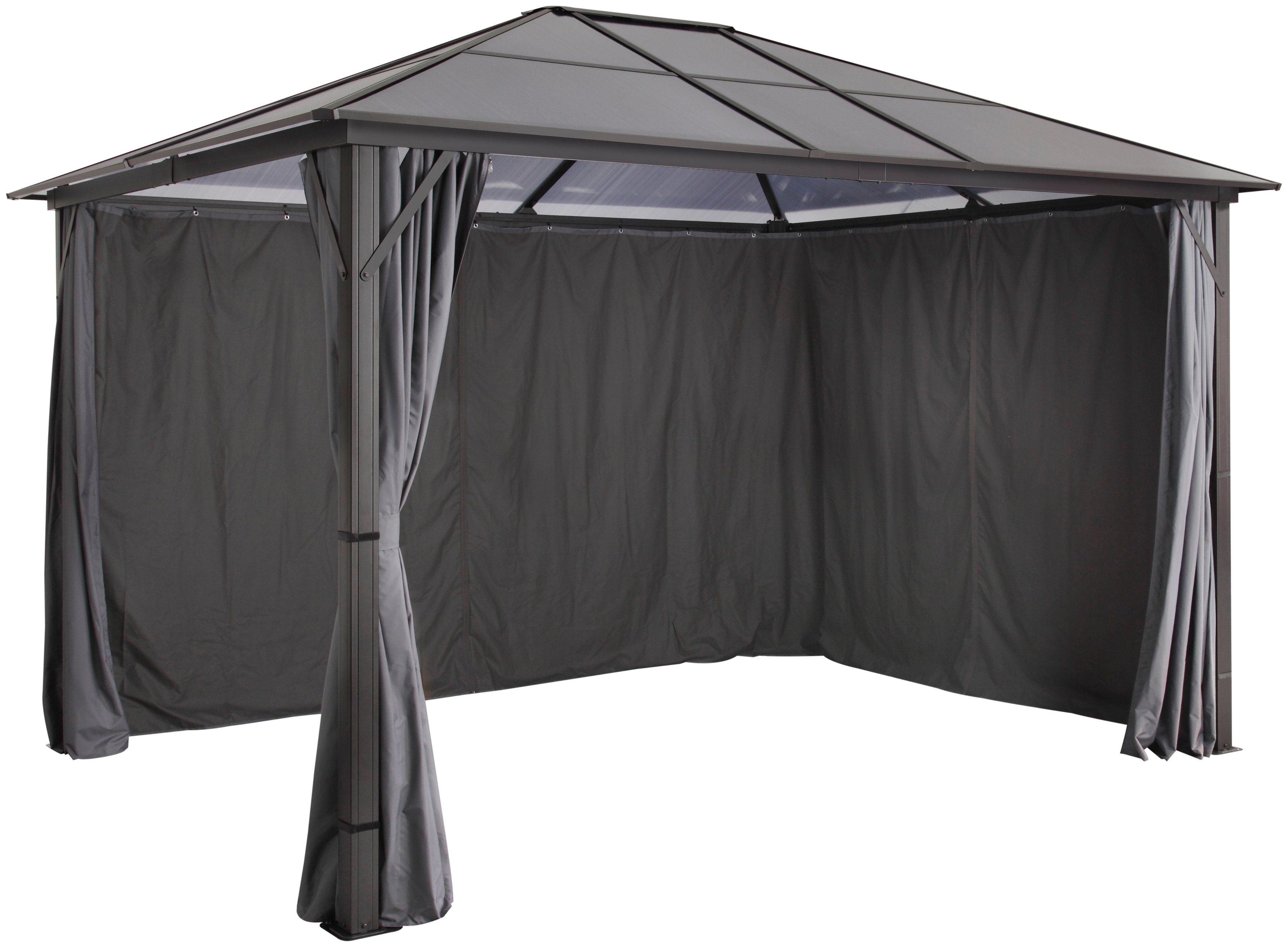 KONIFERA Pavillon Aruba 2.0, mit 4 Seitenteilen, BxT: 300x365 cm, Aluminium, Polycarbonat-Dachplatten, versch. Farben