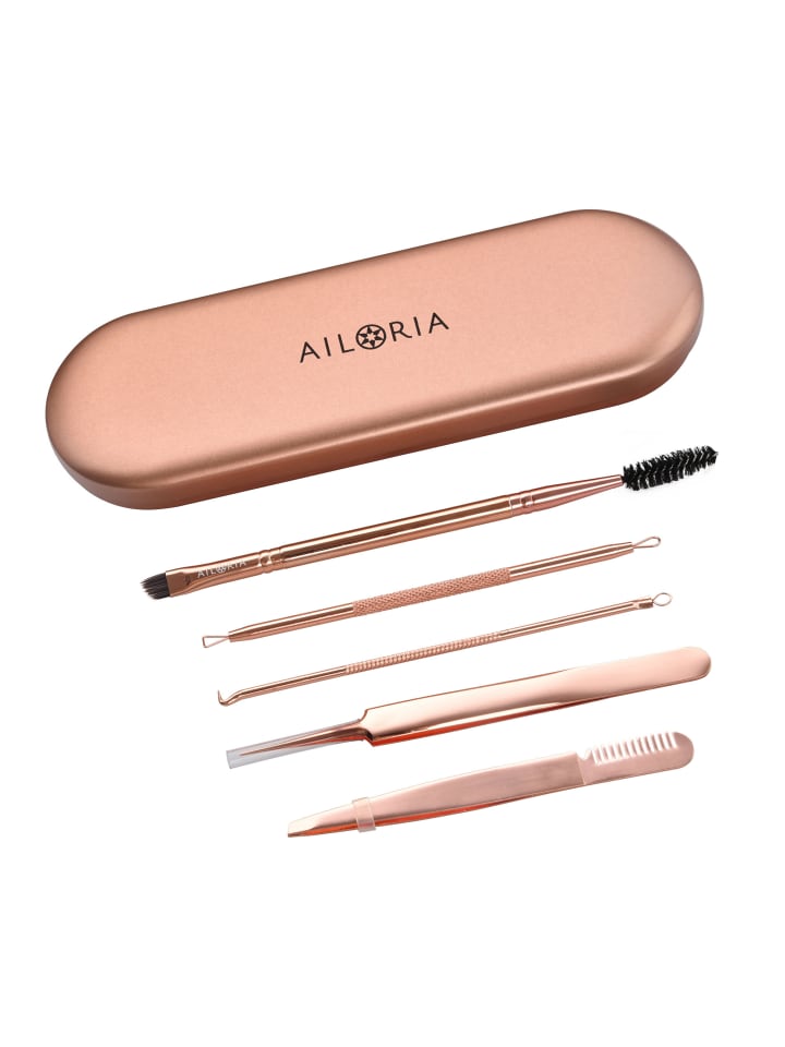 Ailoria PURE PRO Mitesserentferner- & Augenbrauen-Set in roségold günstig kaufen onesize