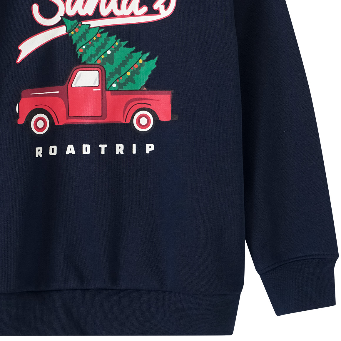 Jungen Weihnachtssweatshirt mit Print dunkelblau
