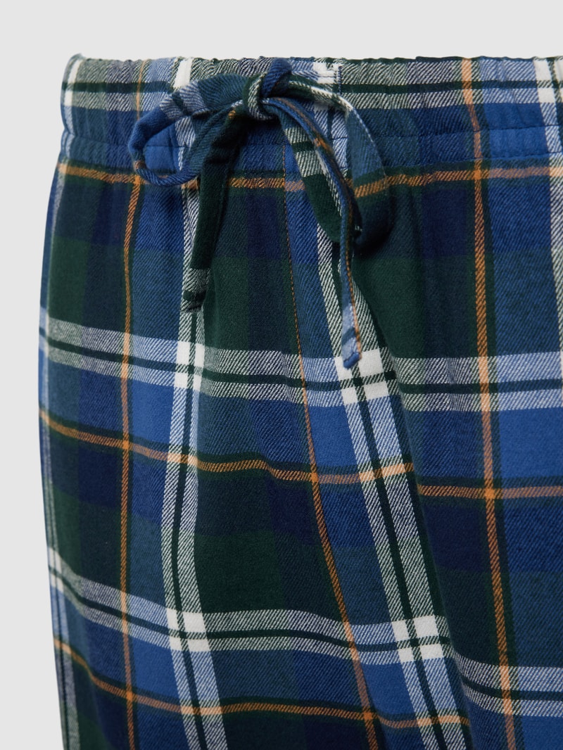 Pyjama-Hose mit elastischem Bund in dunkelgrün