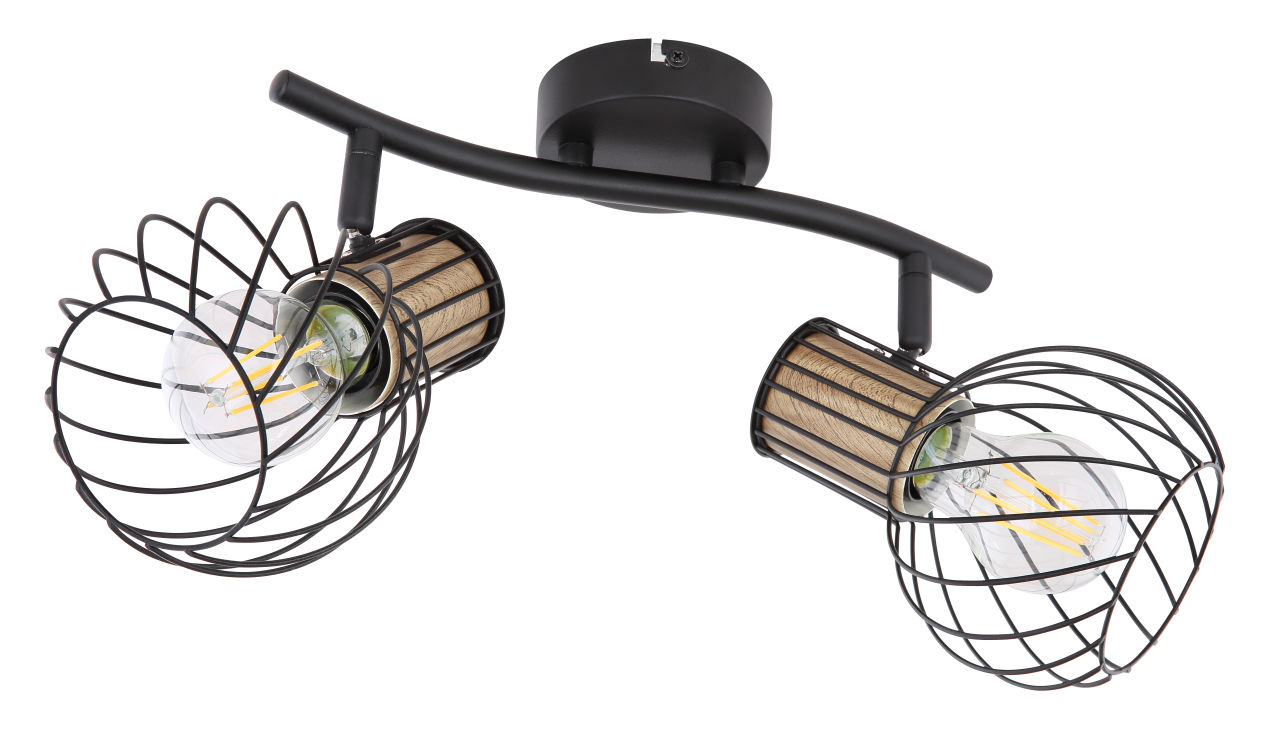 Globo Lighting - LUISE - Strahler Metall schwarz, 2x E27