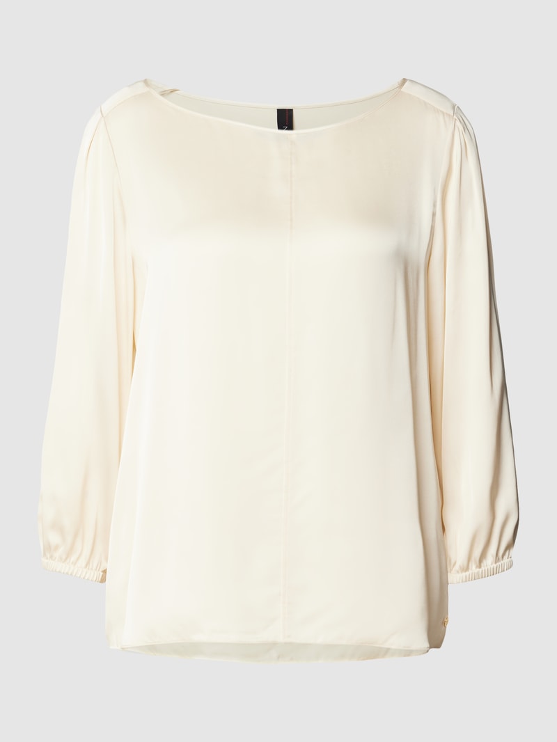 Blusenshirt aus Viskose mit 3/4-Arm in offwhite