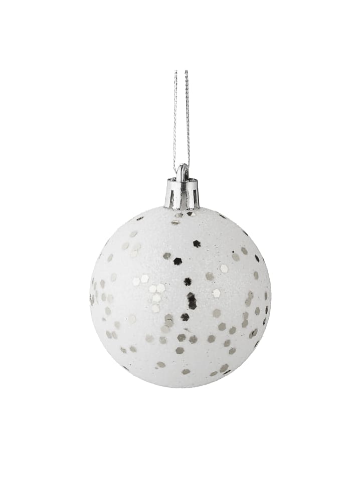 relaxdays 30-tlg. Weihnachtskugeln Set in Silber/ Weiß günstig kaufen onesize