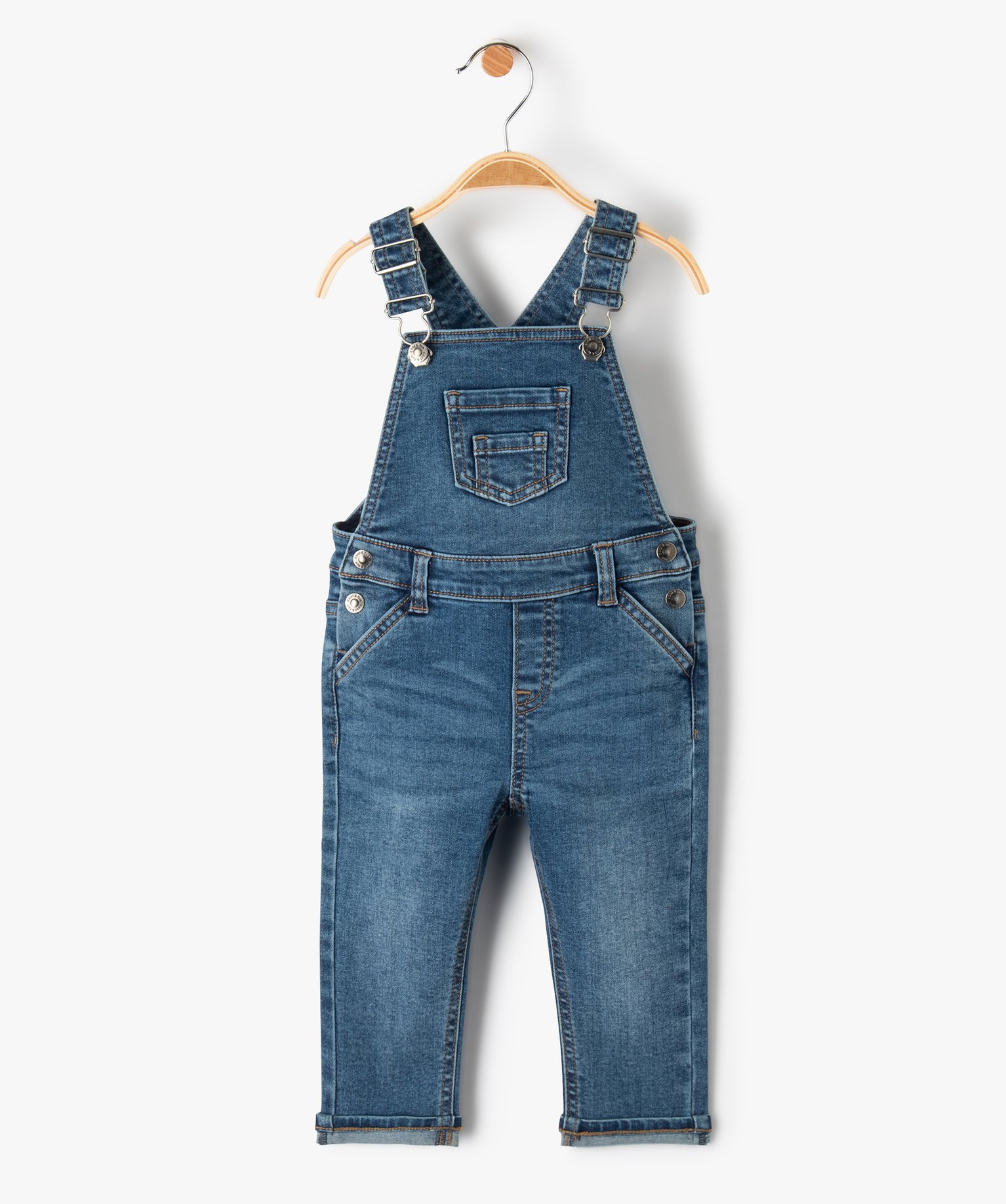 Salopette bébé Garçon en denim stretch denim | GEMO