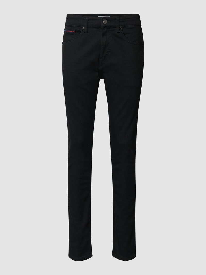 Slim Fit Jeans im 5-Pocket-Design Modell 'Austin' in schwarz
