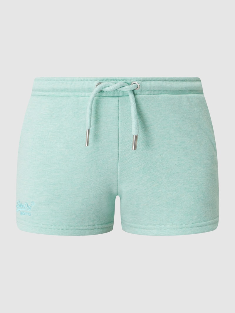 Sweatshorts aus Baumwollmischung in mint meliert