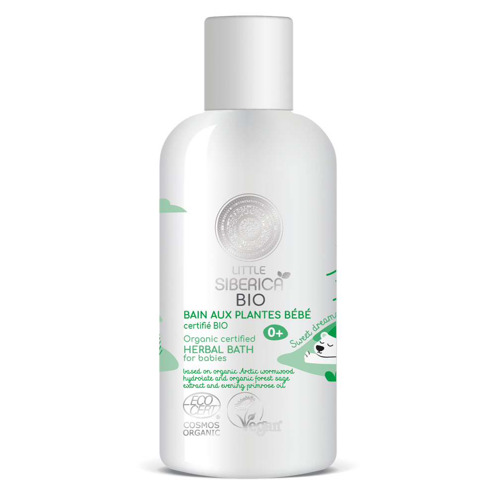 Natura Sibérica Bain aux Plantes pour Bébé certifié Bio Eau parfumée
