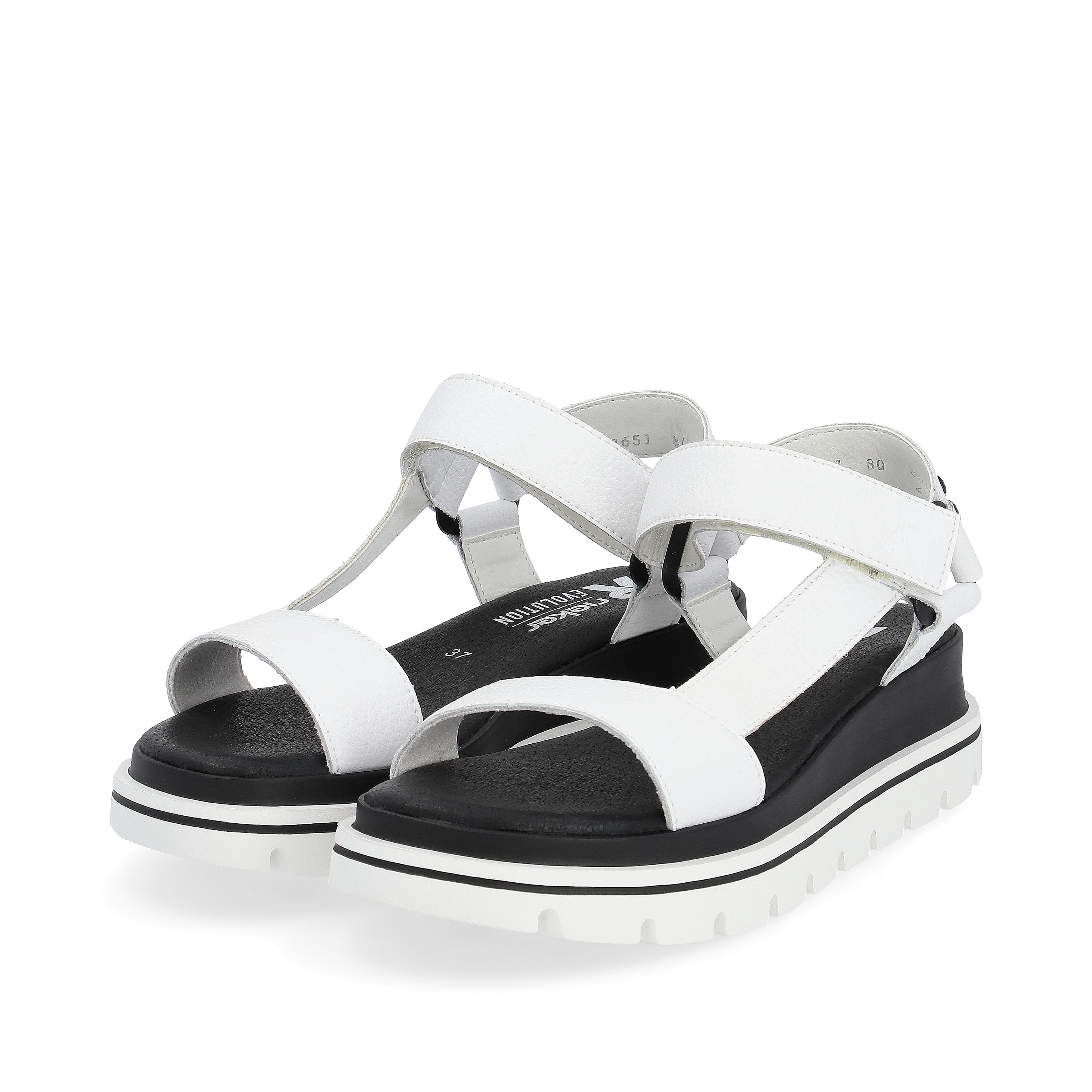 Rieker Damen Riemchensandalen pearl white