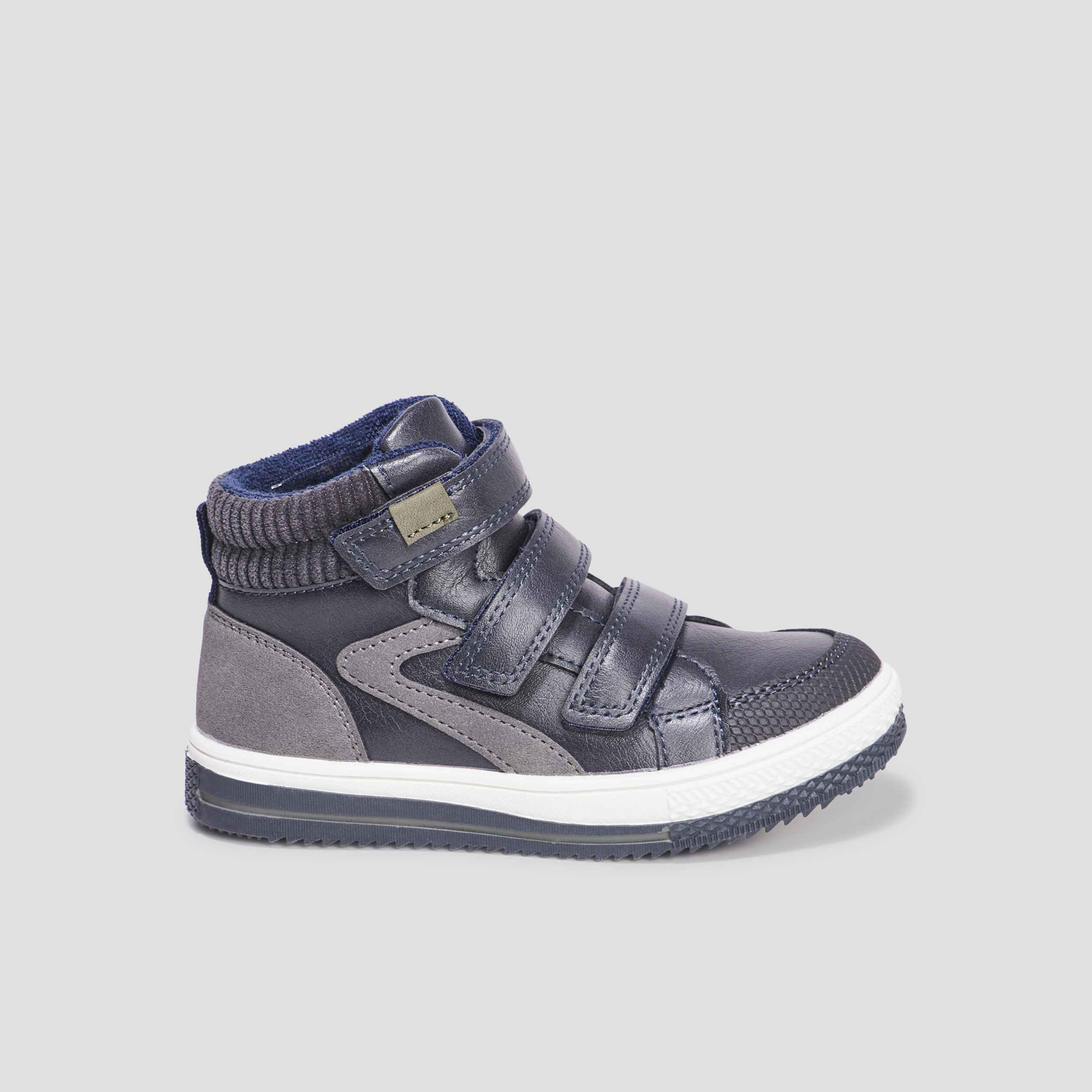 Baskets montantes Trappeur Kamil bleu marine garçon | La Halle
