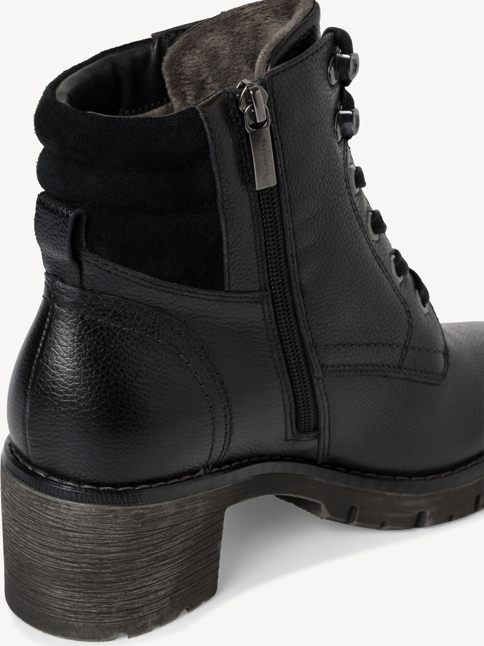 Bottine en cuir - noir
