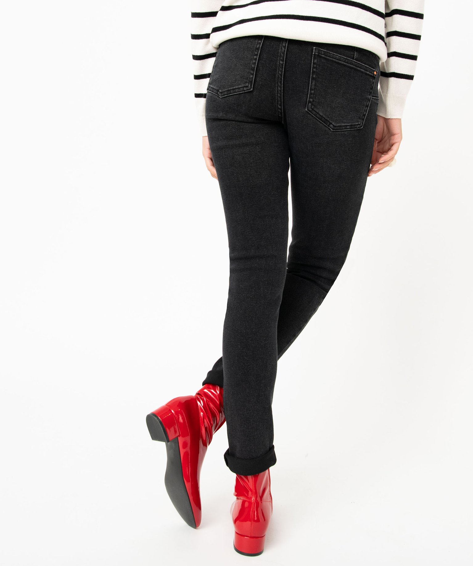 Jean slim effet push up femme noir | GEMO