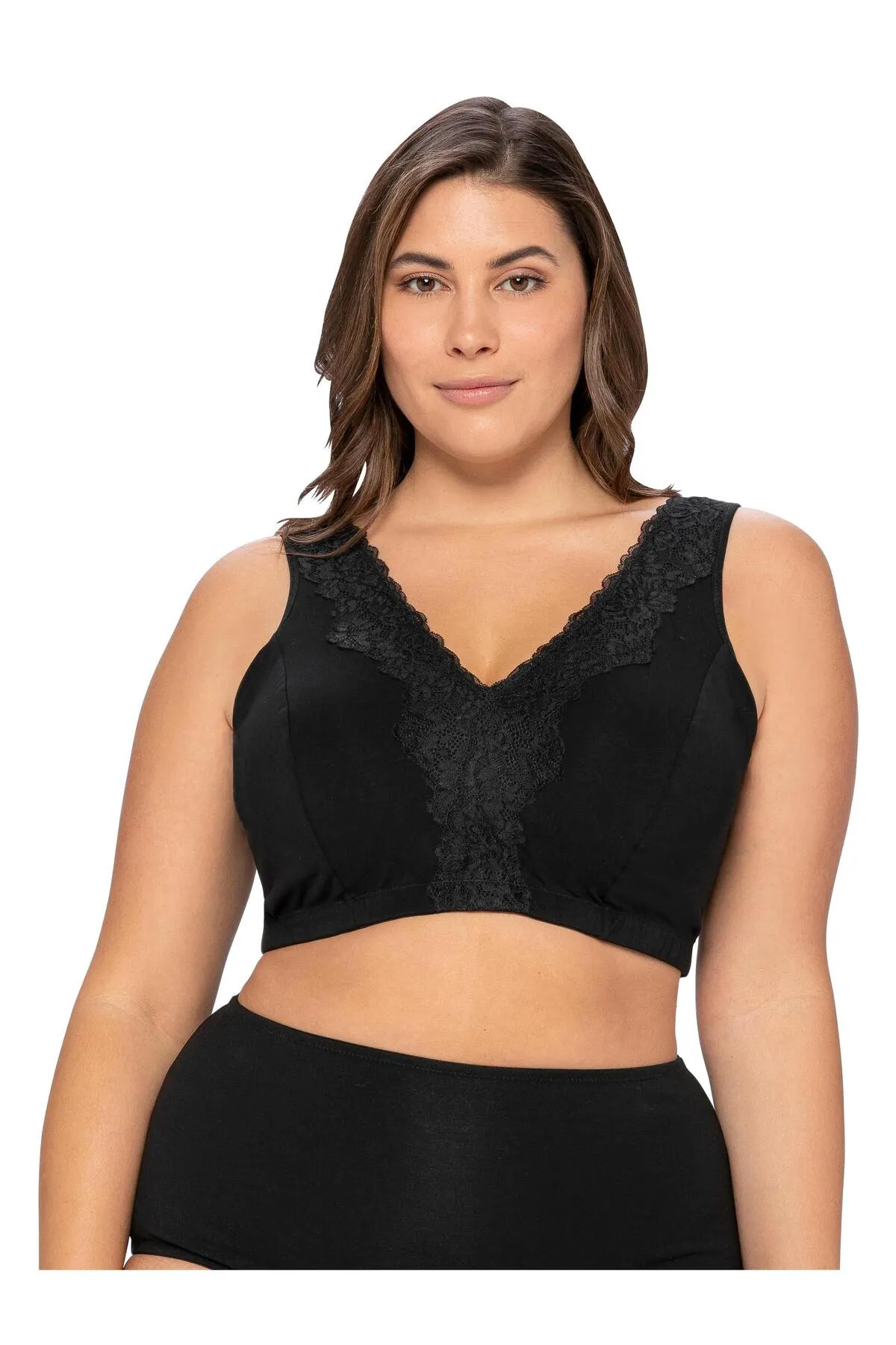 Sheego  Große Größen BH ohne Bügel in Bustier-Form, mit Spitzenborte