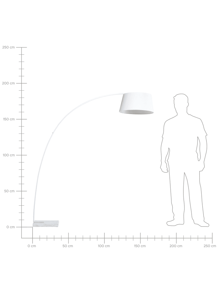 Beliani Stehleuchten BENUE in Weiß - (W) 50 x (H) 188 x (L) 50 cm günstig kaufen onesize