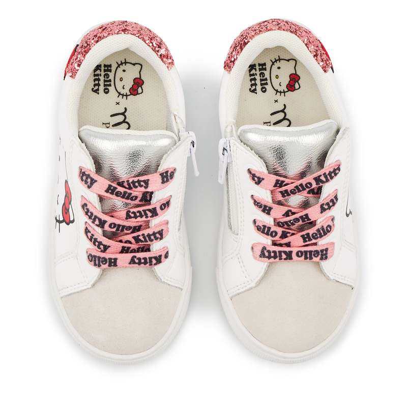 Baskets en cuir Mini Simone hello kitty glitter rose