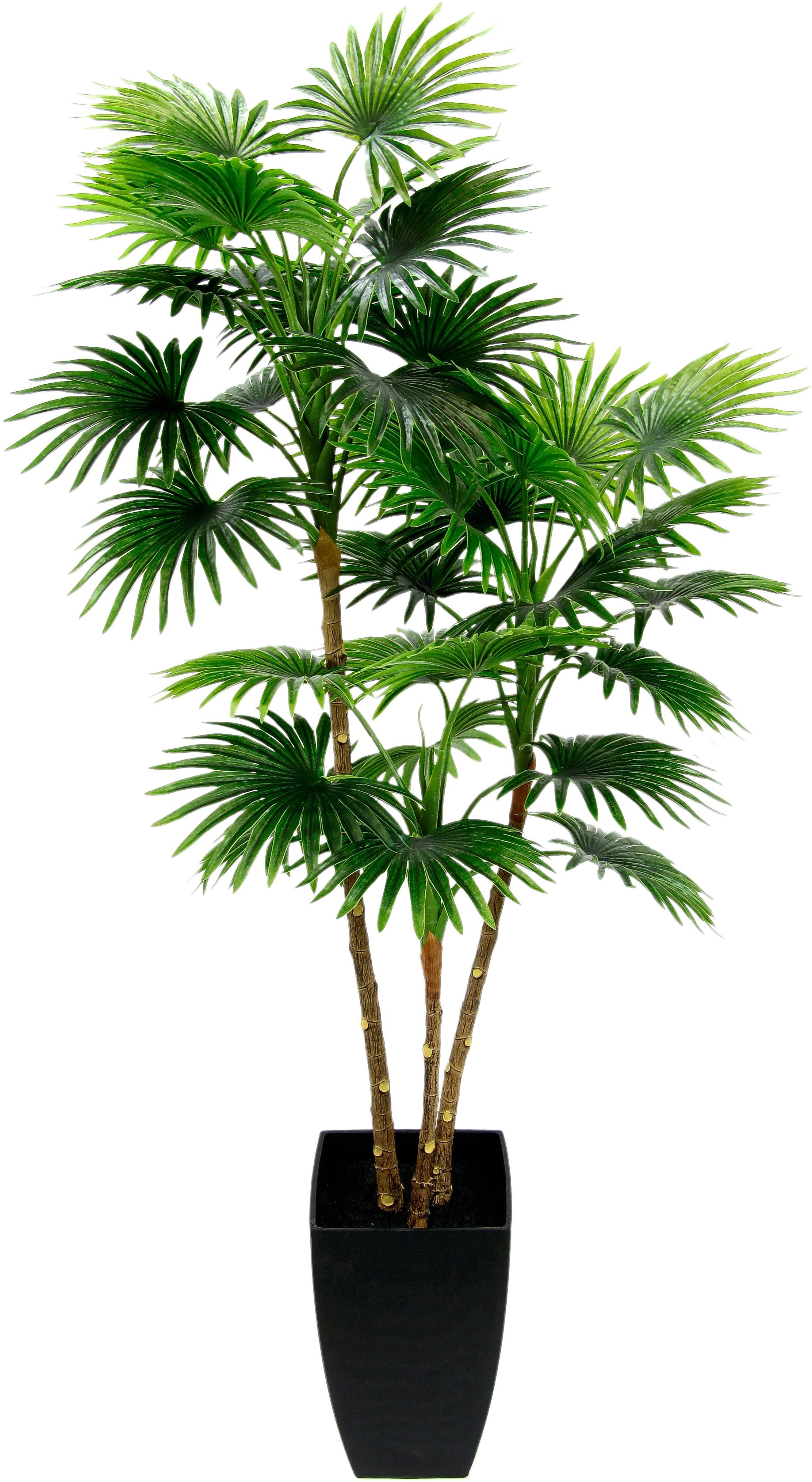 Kunstbaum Fächerpalme, I.GE.A., Höhe 105 cm, Im konischen Topf