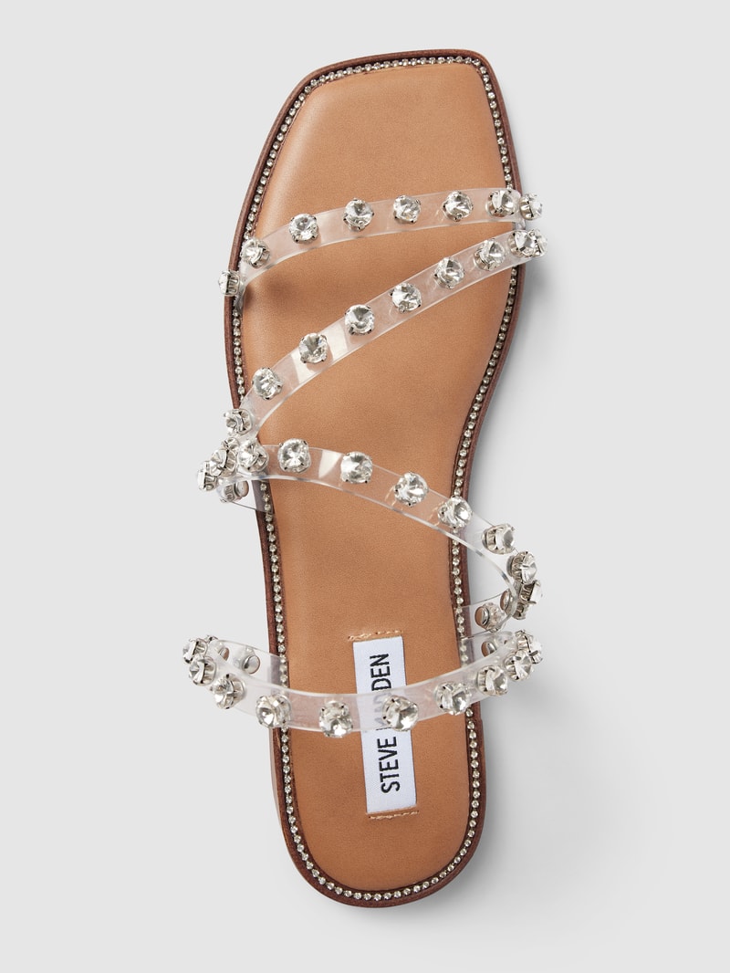 Sandalen mit Ziersteinbesatz Modell 'SKYLER' in sand