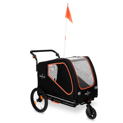 Nomad Tales Spirit Bike Trailer, ebony / tangerine