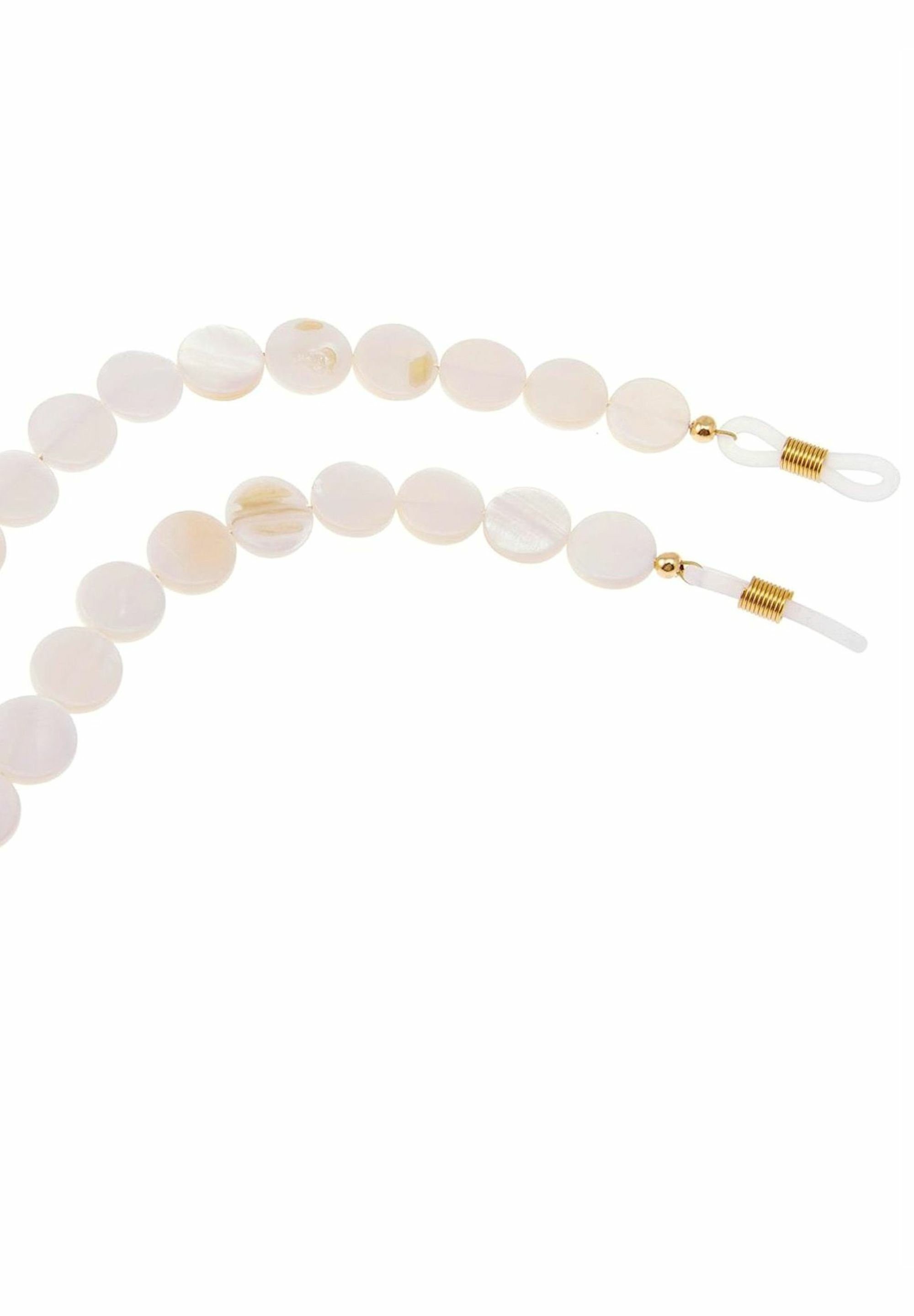 Gemshine Brillenkette Brillenkette Perlmutt Scheiben