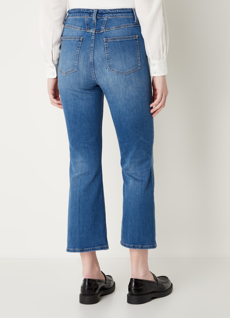 Pantaloni scurți din denim Hi-Sun cu talie înaltă și bandă evazată