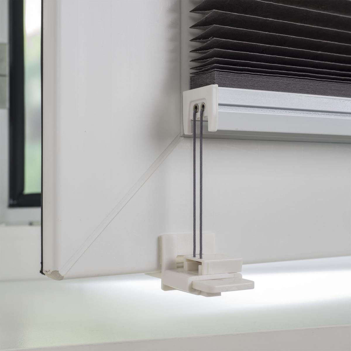 Bella Casa Klemmfix Plissee verspannt 70 x 220 cm grau