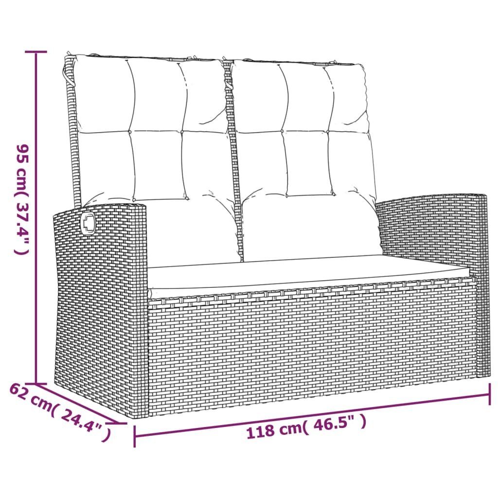 DOTMALL Gartenlounge-Set (4-tlg), mit Ecksofa,Bank,Sessel,Tisch, inkl. Auflagen, Alu/Polyrattan