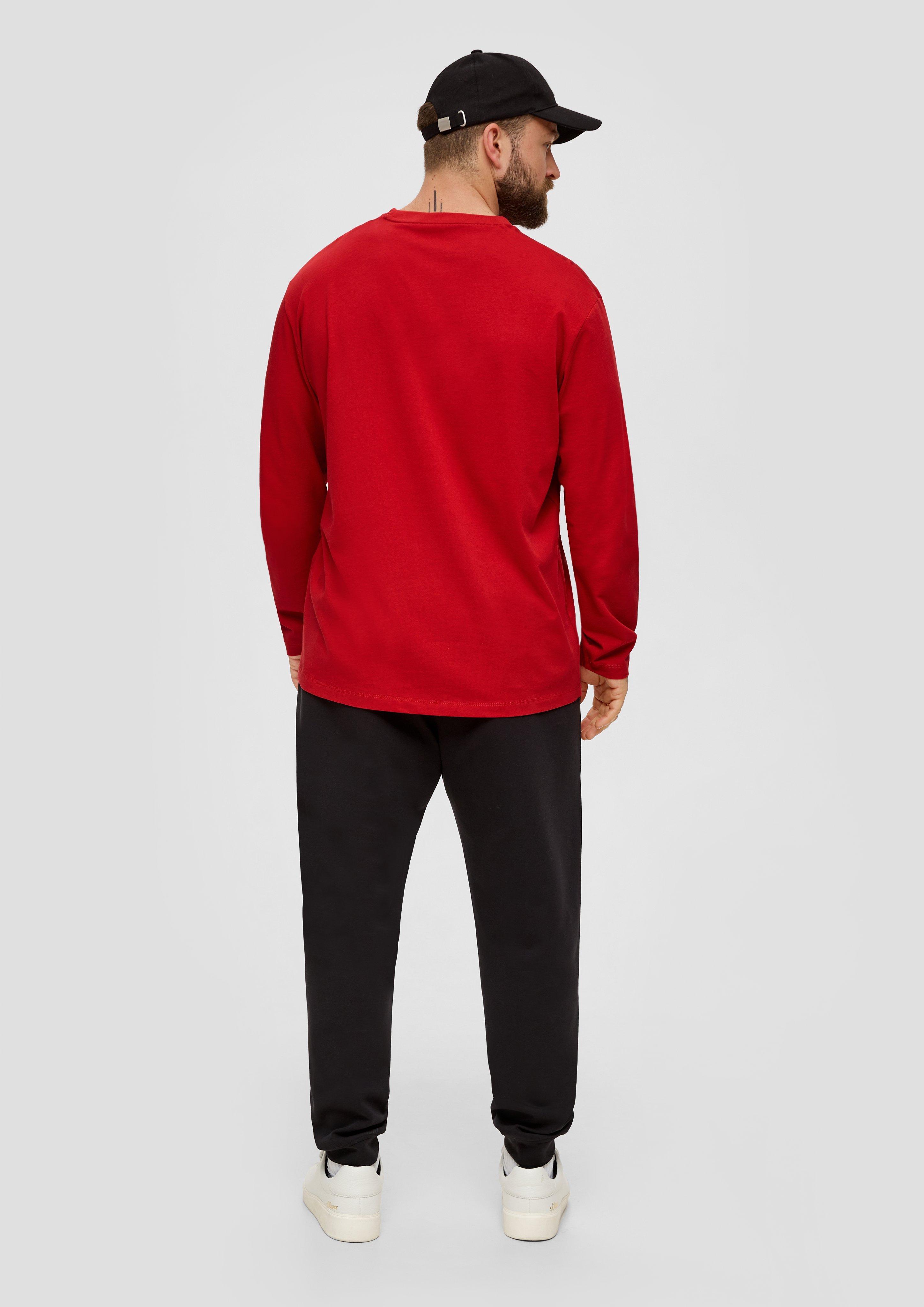 Longsleeve mit gummiertem Label-Print  2143244-31D1