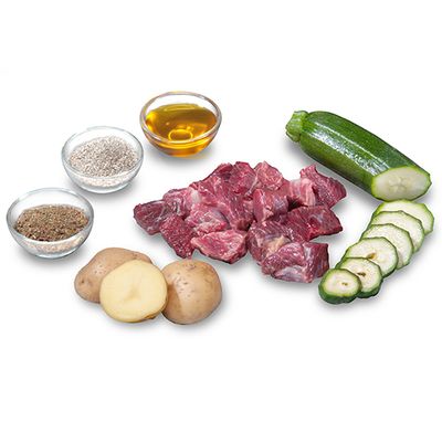 proCani BARF Pferd Menü - mit Zuchini und Kartoffeln getreidefrei