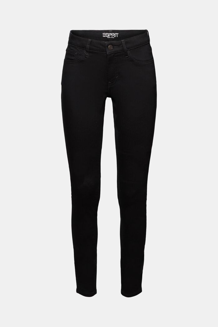 Recycelt: Skinny Stretchjeans mit mittelhohem Bund