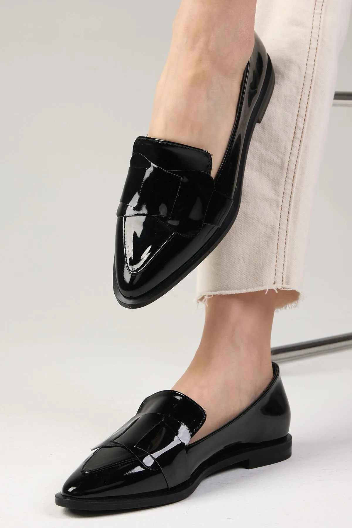 Mio Gusto  Nora Black Color Damen Loafer Casual Flache Schuhe