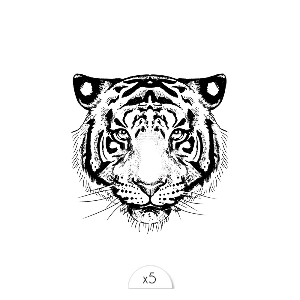 Sioou Tigre Tatouage éphémère