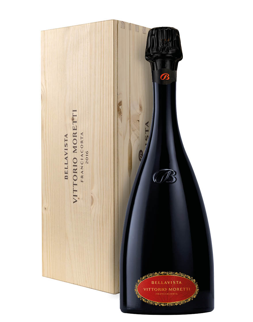 Franciacorta Riserva Extra Brut DOCG Millesimato Vittorio Moretti 2016 Bellavista 0,75 ℓ, Caisse bois