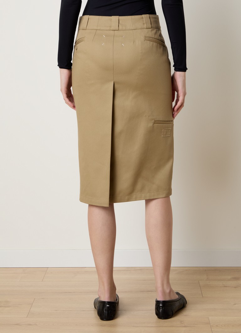 Maison Margiela Midi-Bleistiftrock mit Seitentaschen