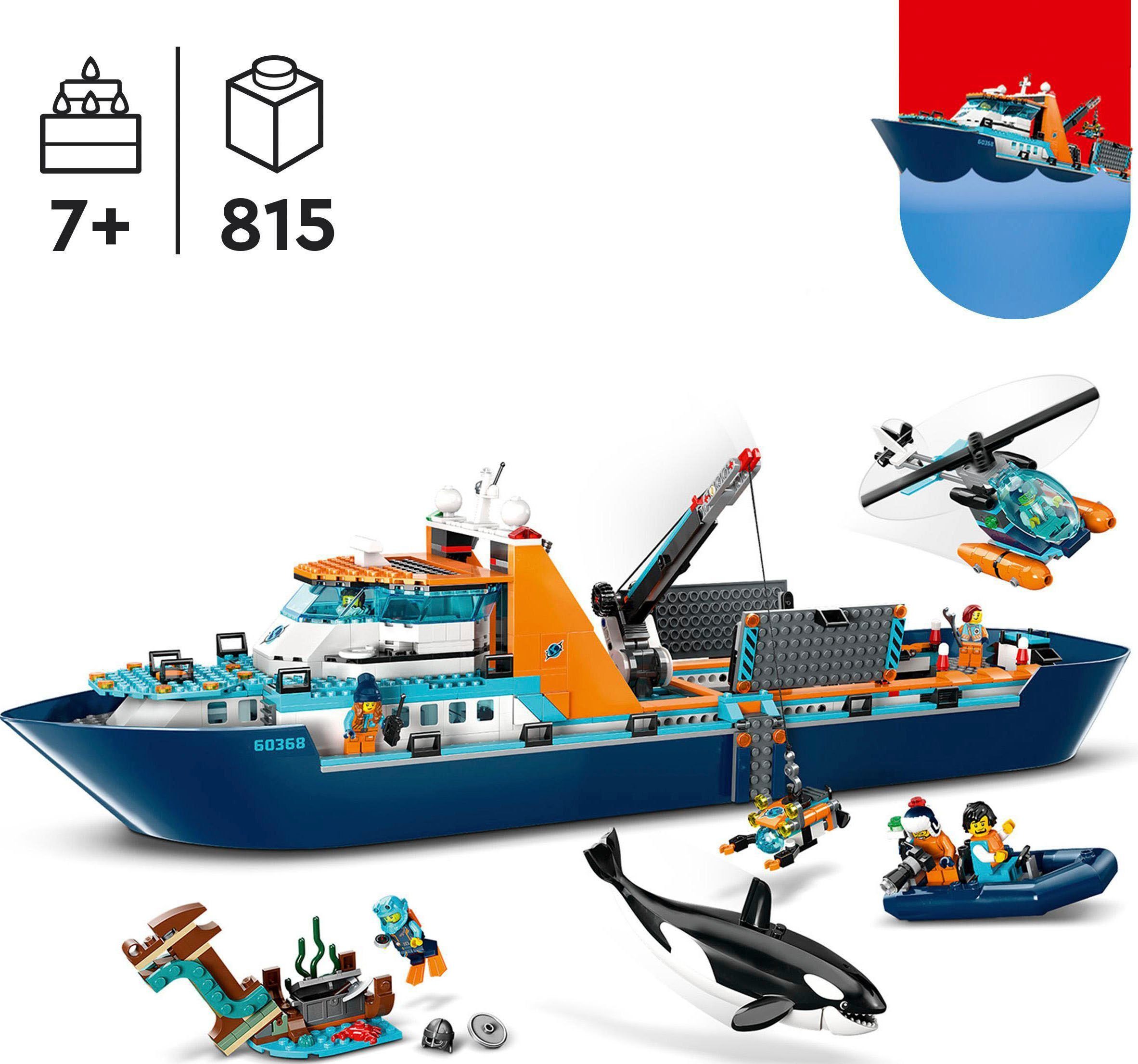 LEGO® Konstruktionsspielsteine Arktis-Forschungsschiff (60368), LEGO® City, (815 St), Made in Europe