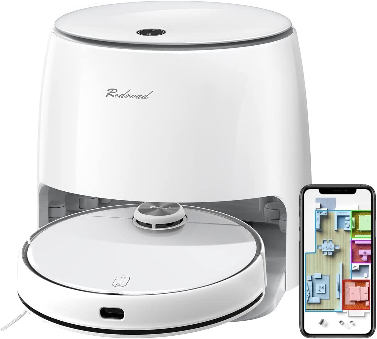 redroad Saugroboter G10, 2800 W, Reinigung mit elektrolysiertem Wasser, 4,5L Wassertank,4LAbwassertank