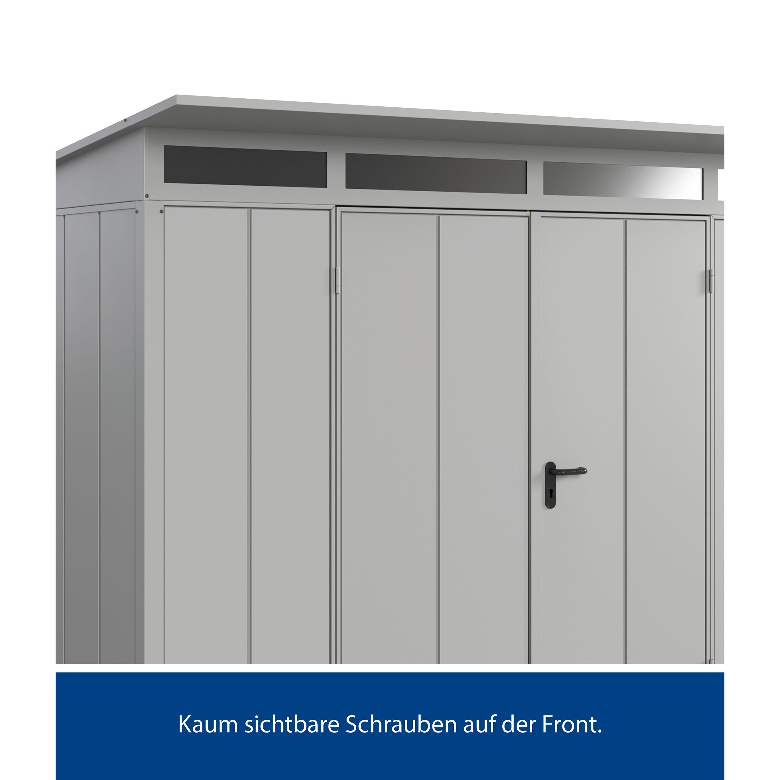Set Berry Modern-P,Typ 3 Gerätehaus - Weißaluminium