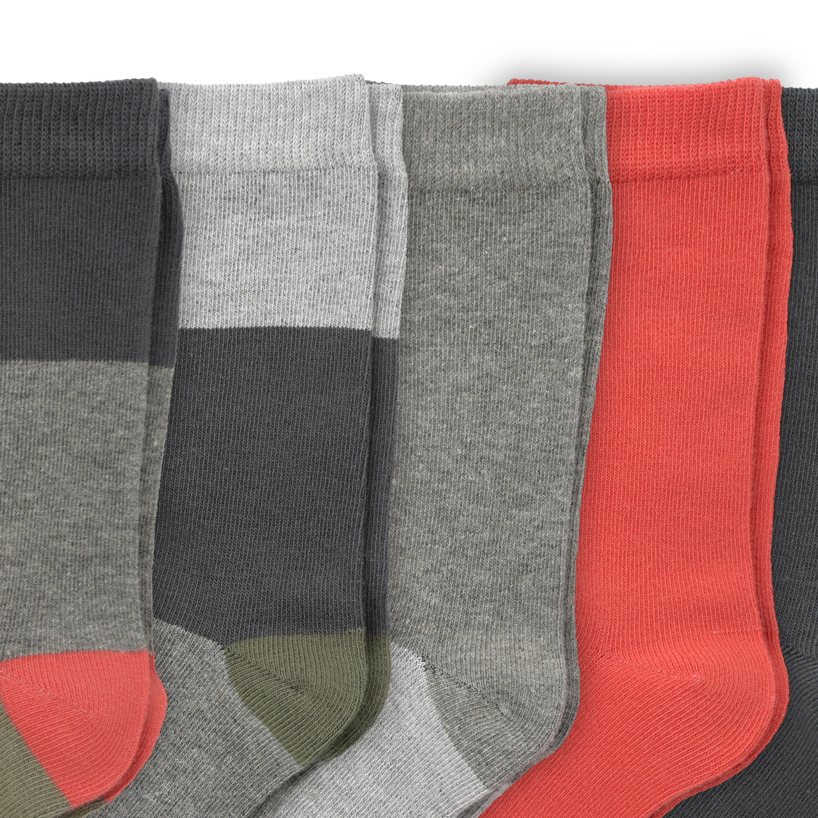 5 Paar Jungen Socken mit Flächenteiler