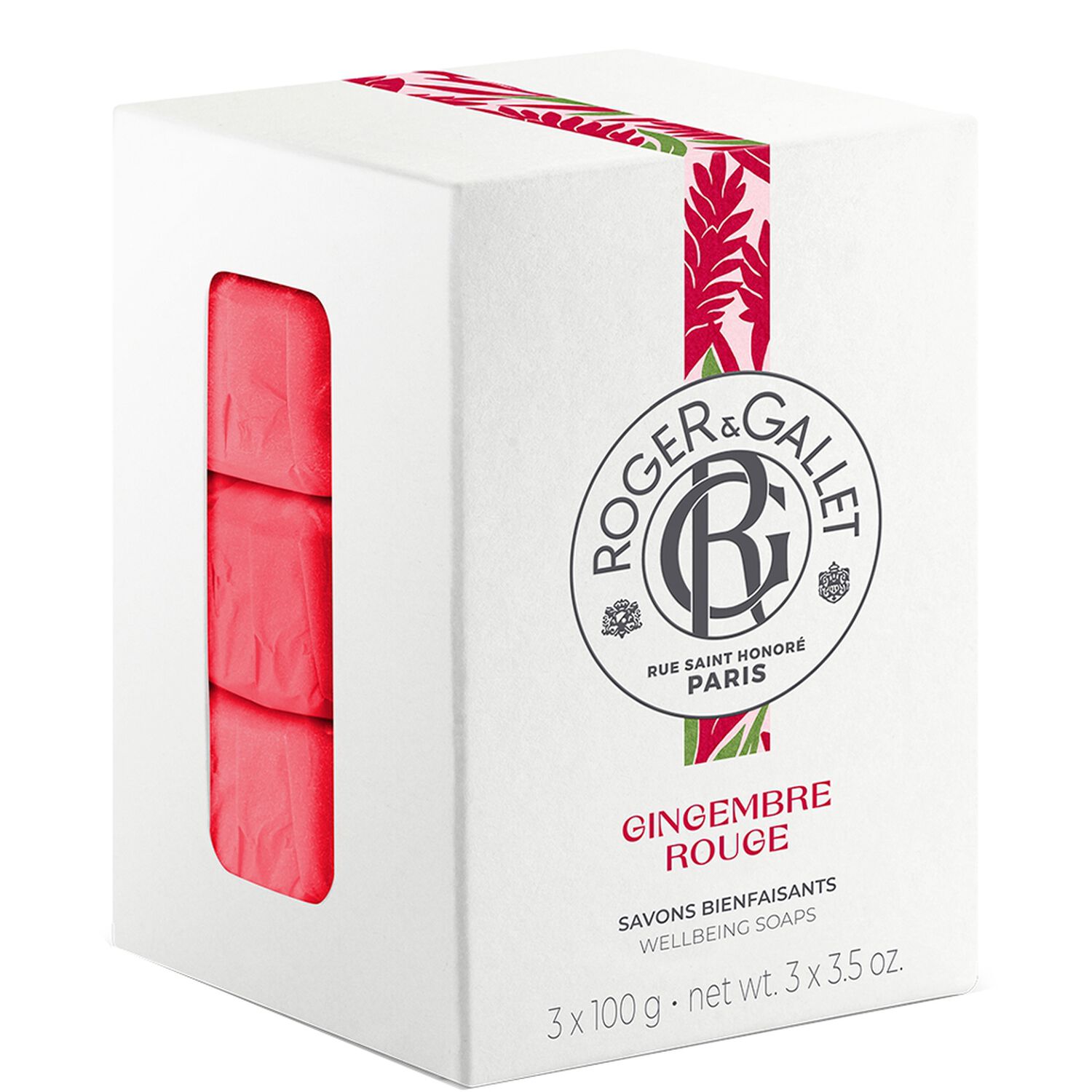 Roger&Gallet Gingembre Rouge Coffret Trio Savons Bienfaisants