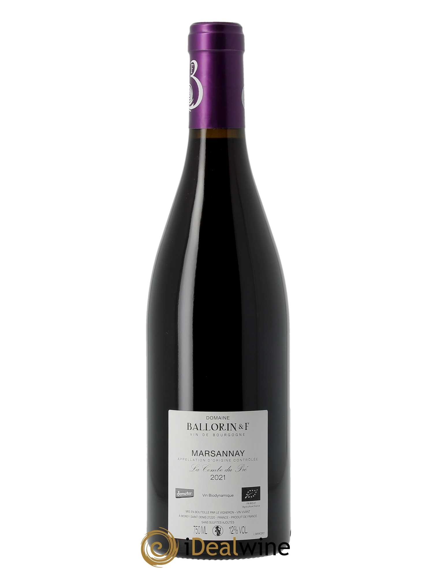 Marsannay Les Echezots Ballorin & F(Domaine)  2021 - Lot de 1 Bouteille