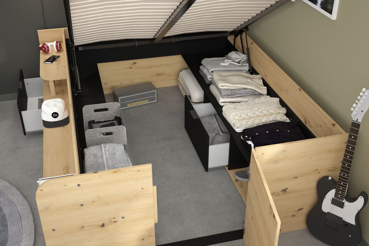 Parisot Halbhohes Hochbett, Travel - Stauraumwunder