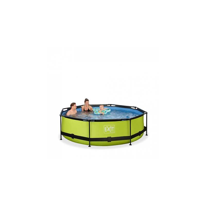 Piscine ø300x76cm avec pompe filtrante Lime vert