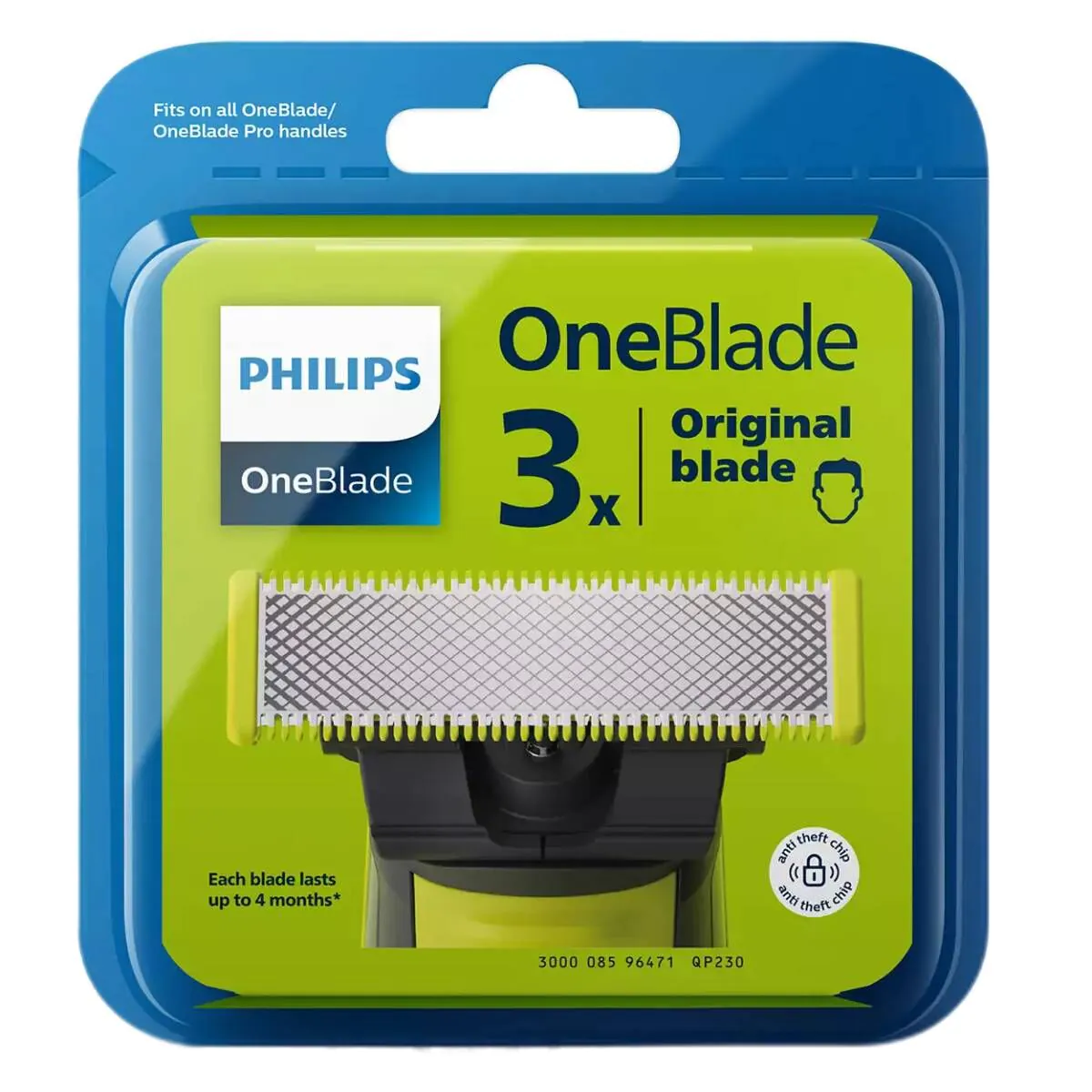 Philips OneBlade Original QP230/50 Klinger 3-pak