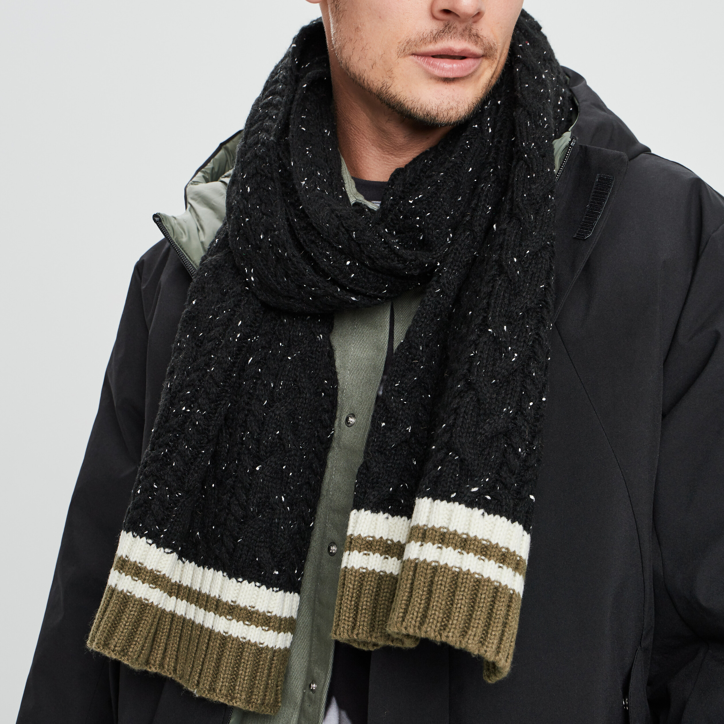 Écharpe noir homme | La Halle