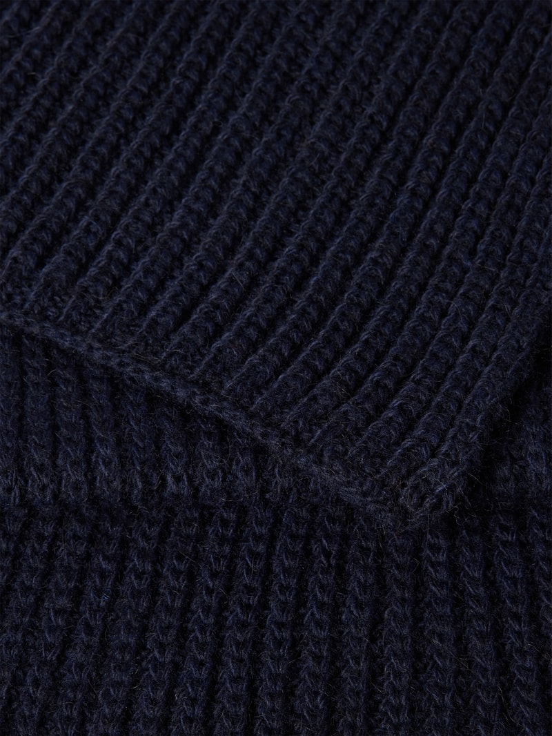 Schal mit Label-Detail Modell 'Muziano' in bleu