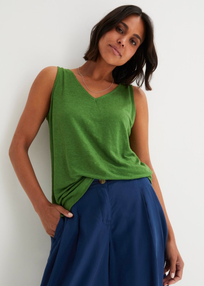 Leinen-Tanktop
