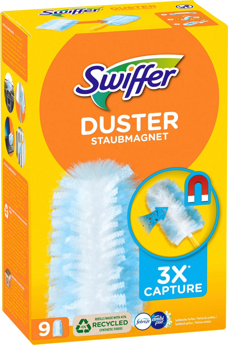 Staubwedelbezüge Staubmagnet mit Febrezeduft Nachfüllpack, 9 St
