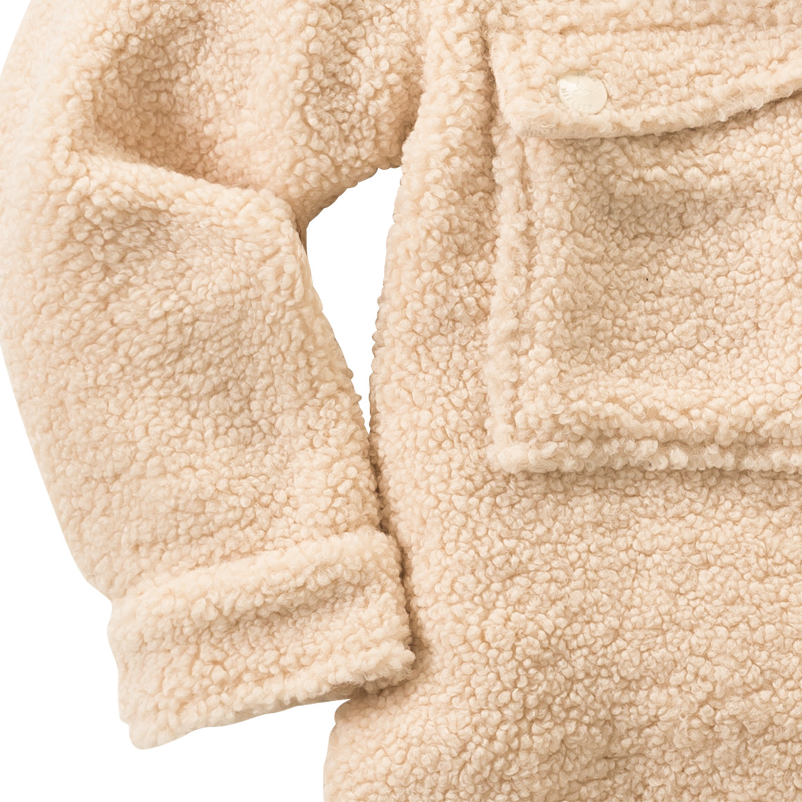 Mädchen Teddyjacke im Hemd-Stil