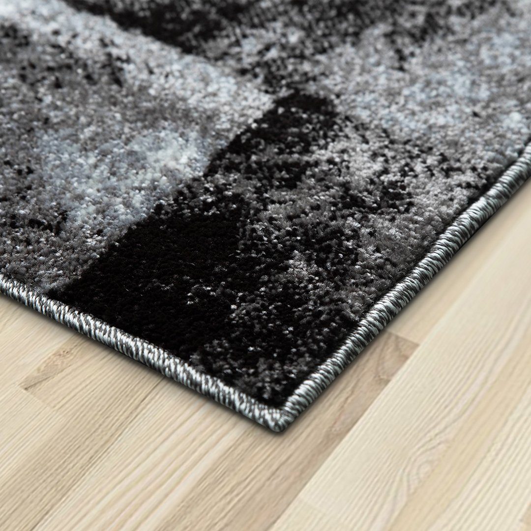 Bettumrandung PHOENIX oKu-Tex, Höhe 11 mm, (Set, 3-tlg. 1 x 67 x 340 cm + 2 x 67 x 140 cm), Bettvorleger-Set, 3-tlg., weicher Kurzflor, modernes Design, meliert