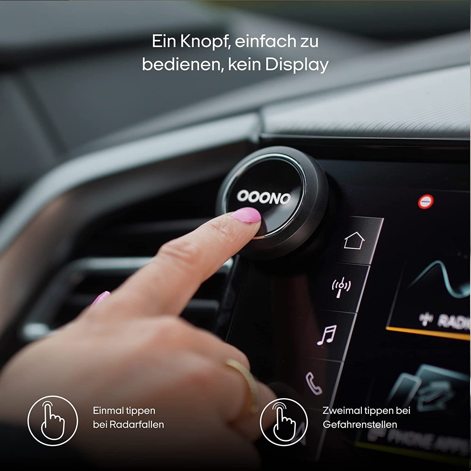 OOONO CO-DRIVER NO1: Warnt vor Blitzen in Echtzeit! OOONO Blitzer Verkehrsalarm