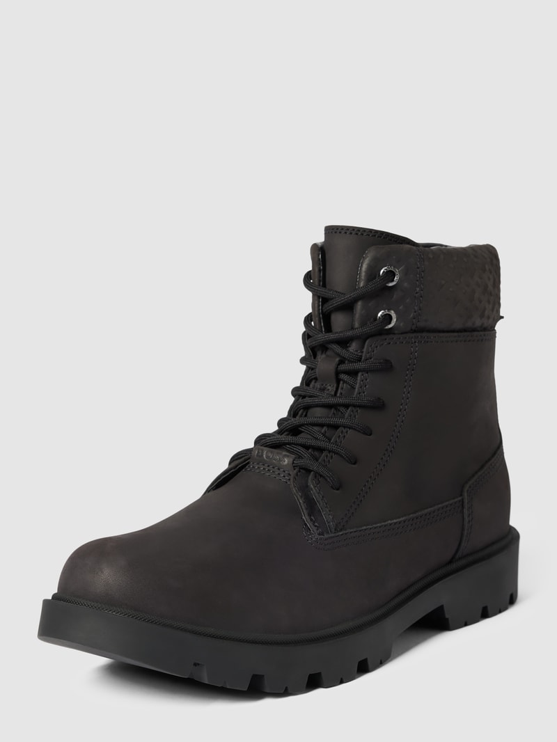 Schnürboots aus Leder Modell 'Adley' in schwarz