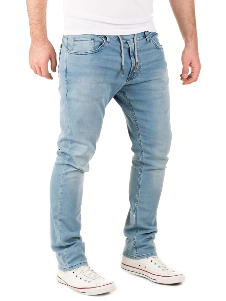 WOTEGA Jogginghose in Jeans-Optik in Hellblau günstig kaufen